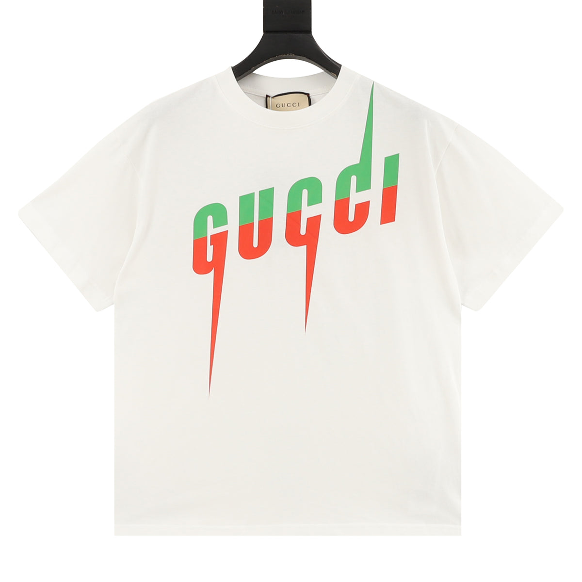 Gucci Lightning Logo Print T-Shirt front view