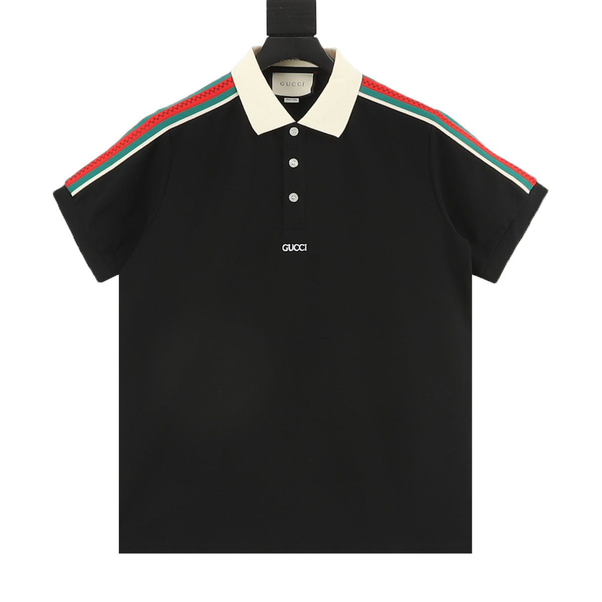 Gucci Web-Stripe Polo Shirt front view