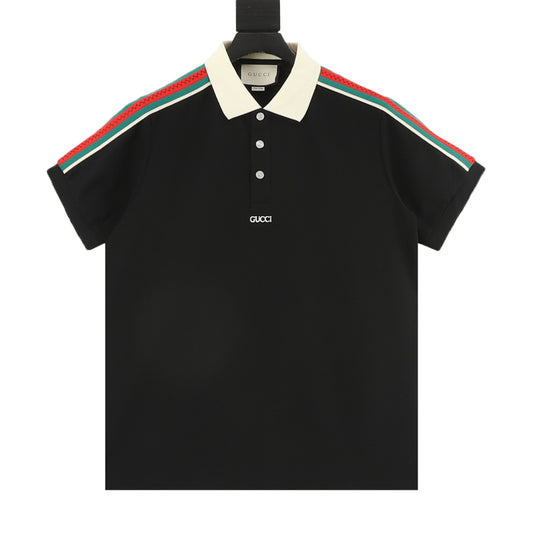 Gucci Web-Stripe Polo Shirt front view