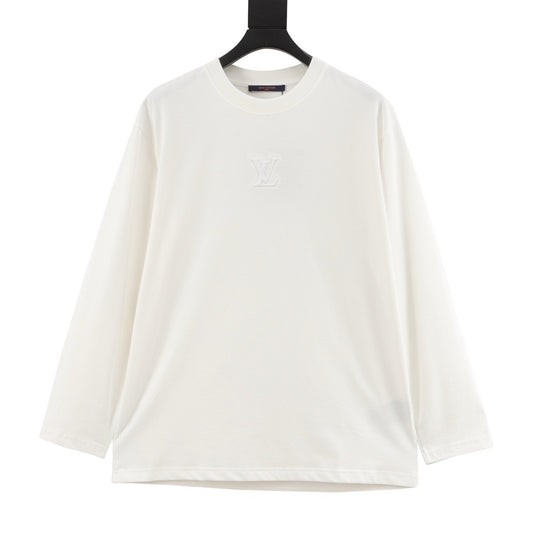 Louis Vuitton Embossed Letter Long-Sleeve T-Shirt front view