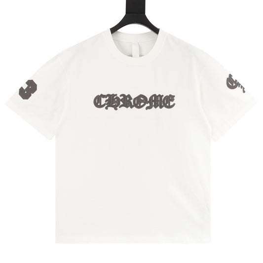 Chrome Hearts Gothic Script Patch Embroidered T-Shirt front view