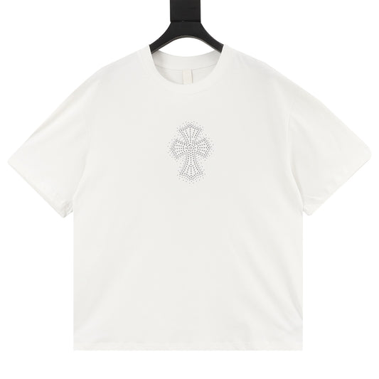 Chrome Hearts Rhinestone Cross T-Shirt front view