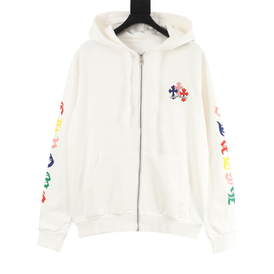 Chrome Hearts All-Over Cross Print Zip Jacket front view