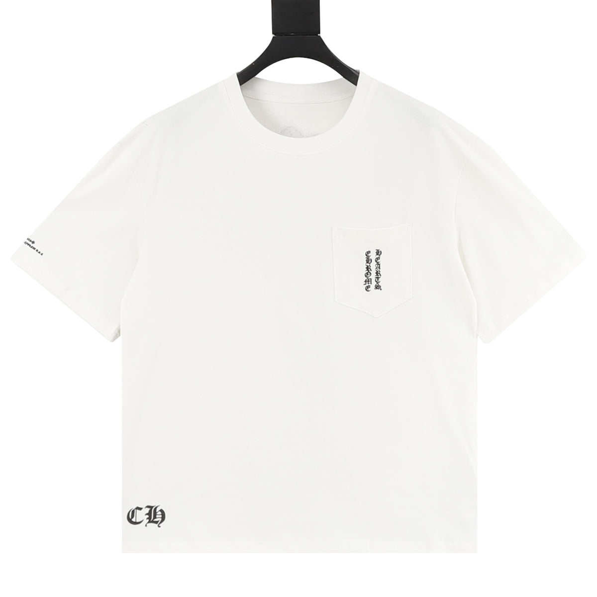 Chrome Hearts Gothic Script Pocket Cross Back Print T-Shirt front view