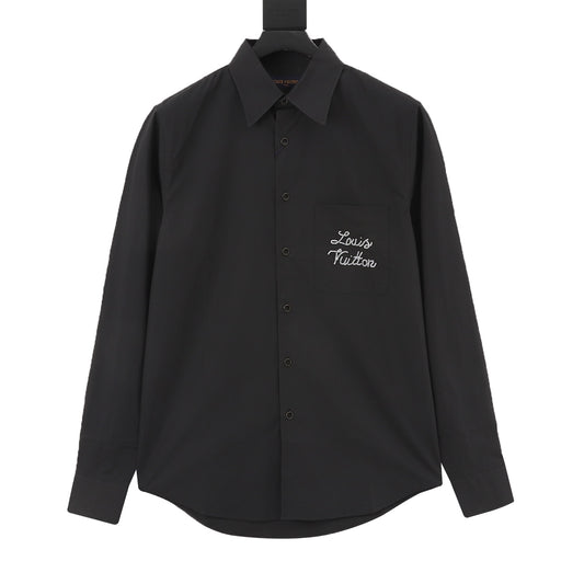 Louis Vuitton Beaded Letter Emblem Shirt front view