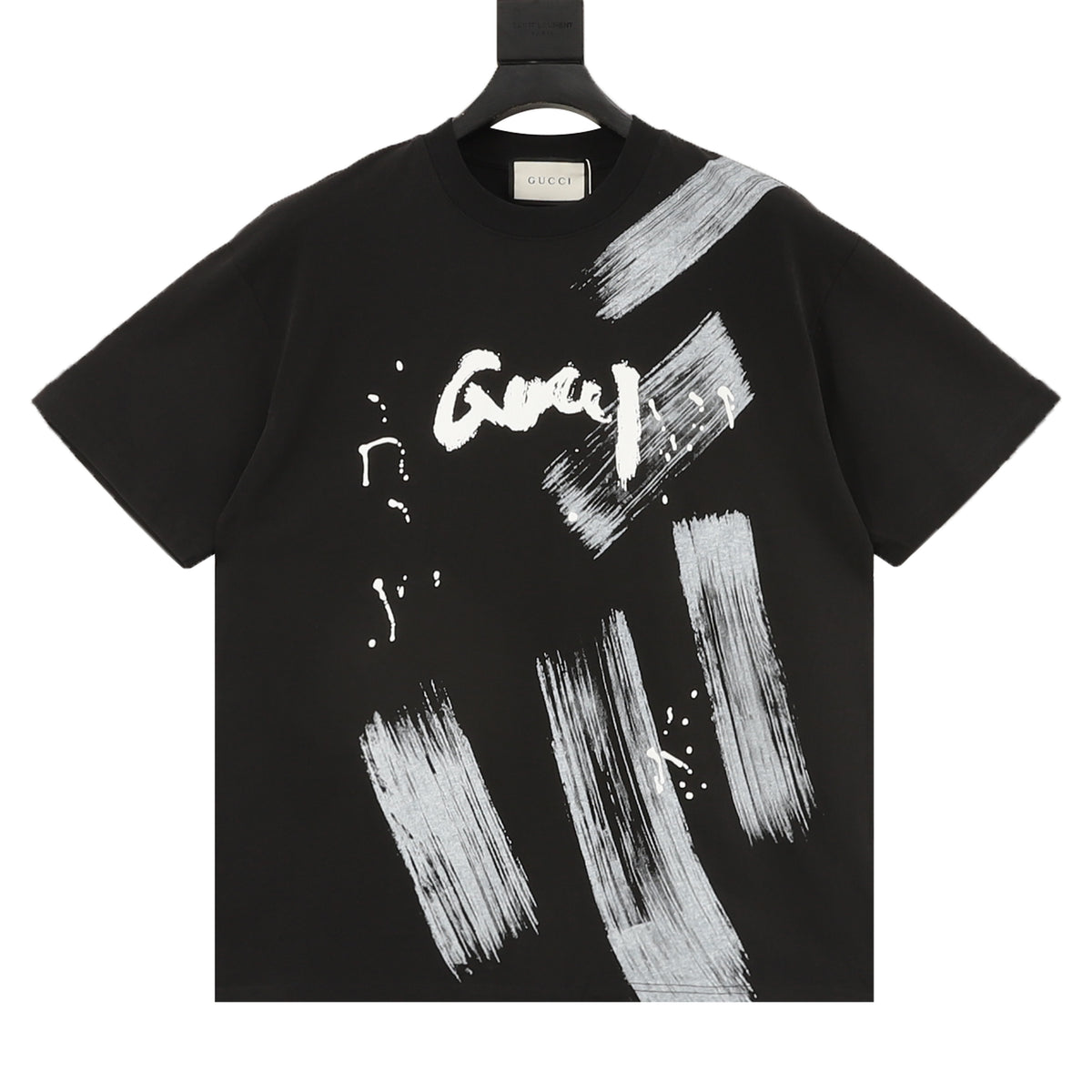 Gucci Brushstroke Graffiti Letter T-Shirt front view