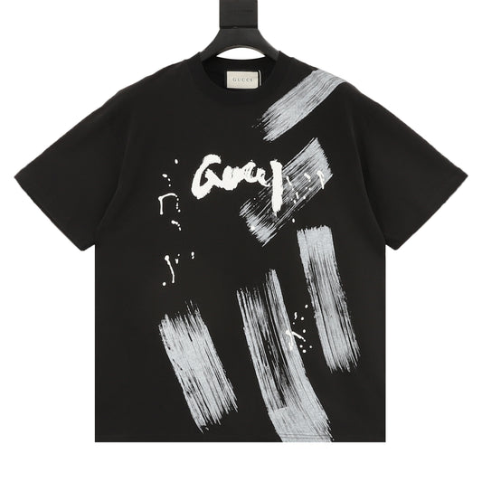Gucci Brushstroke Graffiti Letter T-Shirt front view