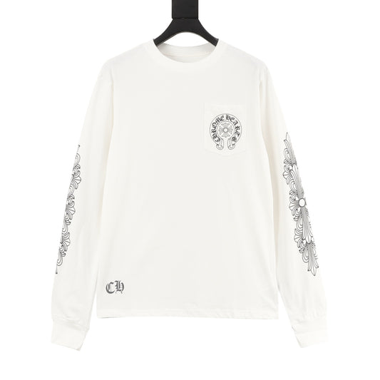 Chrome Hearts Las Vegas Print Long-Sleeve T-Shirt front view