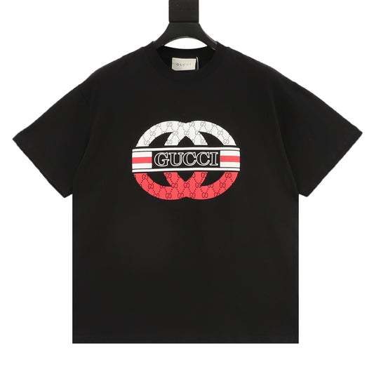 Gucci Contrast Double G Logo T-Shirt front view