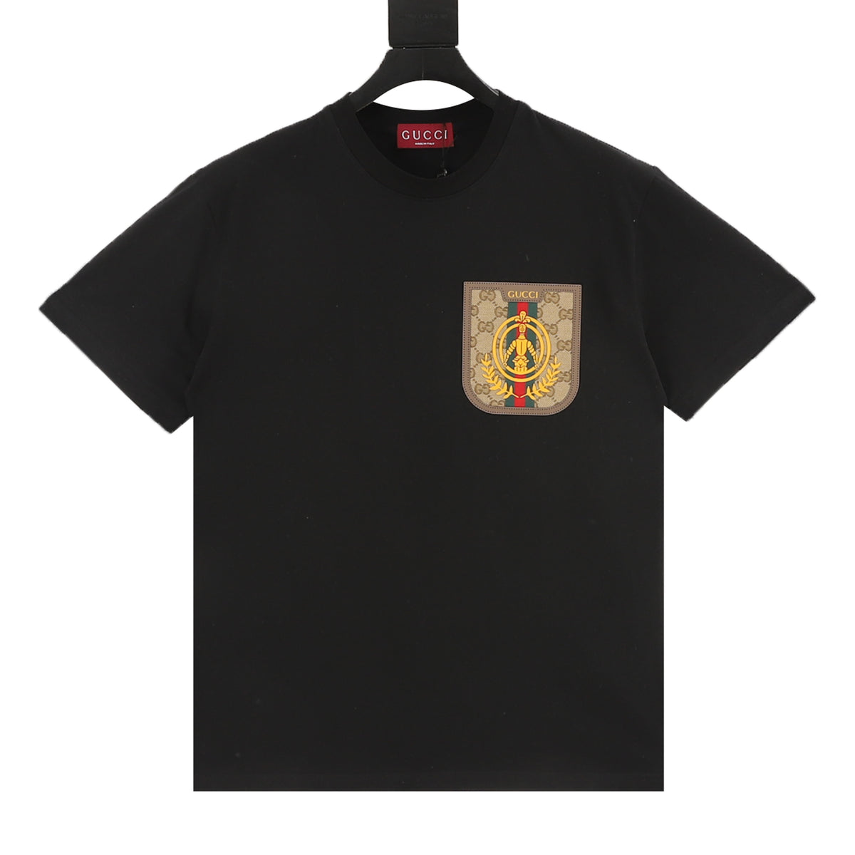 Gucci Wheat Knight Faux-Pocket T-Shirt front view
