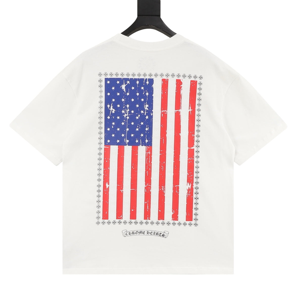 Chrome Hearts American Flag Print T-Shirt front view