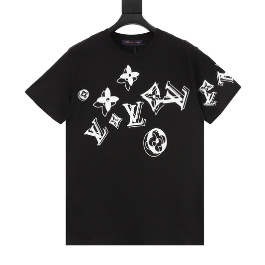 Louis Vuitton Shadow Monogram Print T-Shirt front view