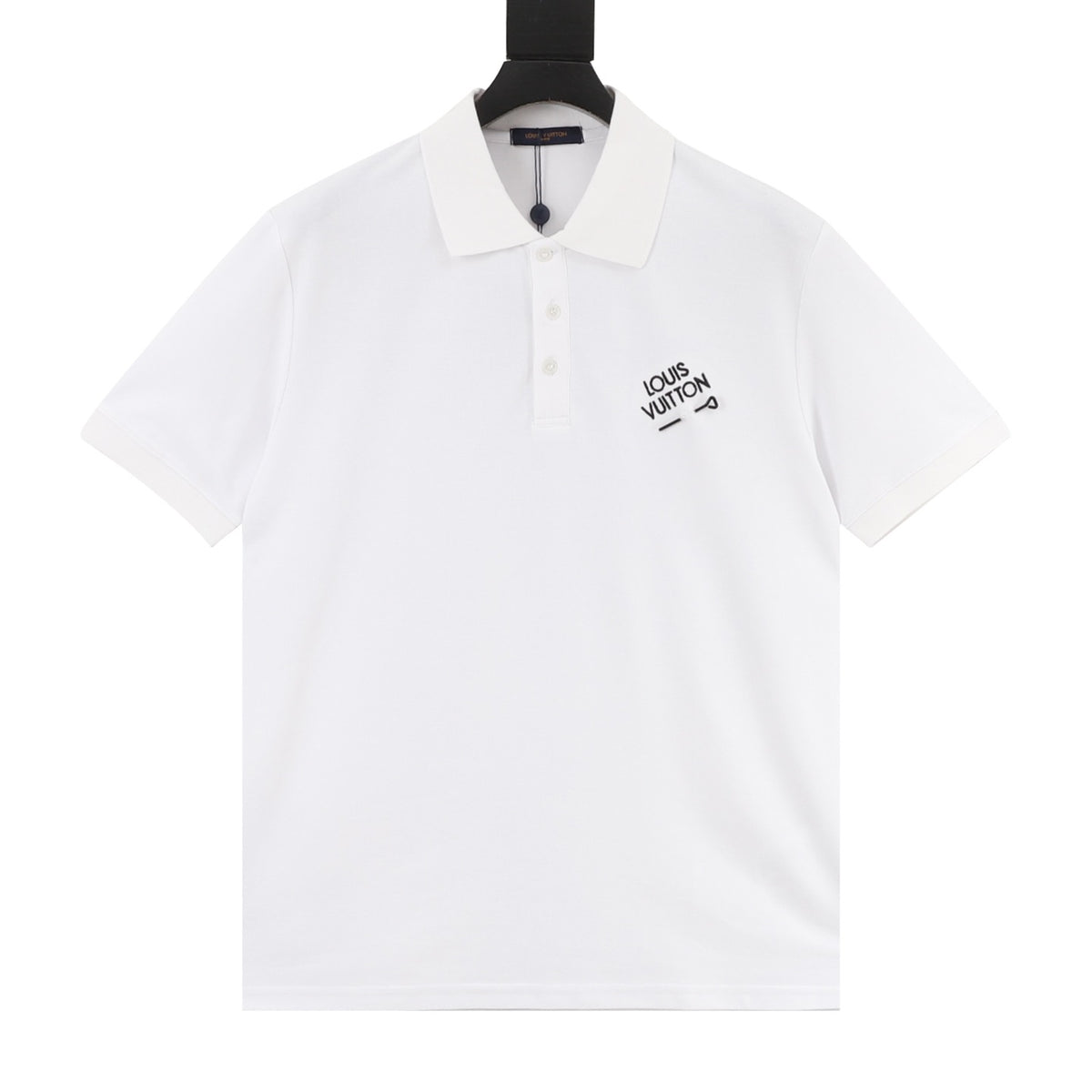 Louis Vuitton Pin Letter Embroidered Polo Shirt front view