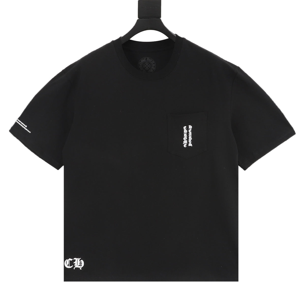 Chrome Hearts Gothic Script Pocket Cross Back Print T-Shirt front view