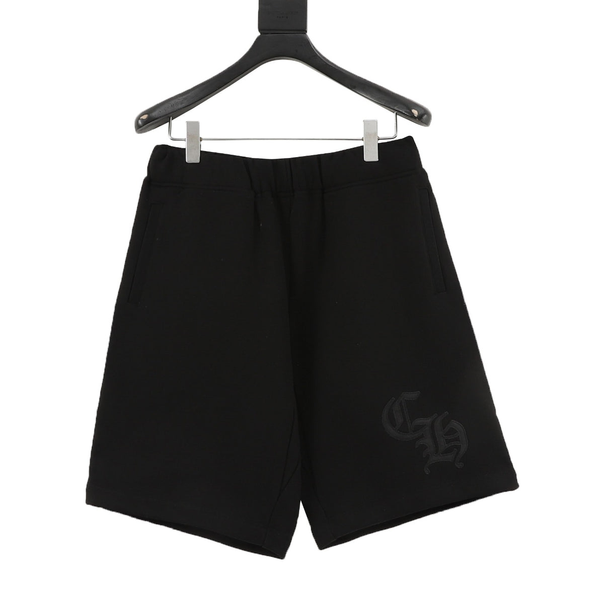 Chrome Hearts Gothic Script Embroidered Shorts front view