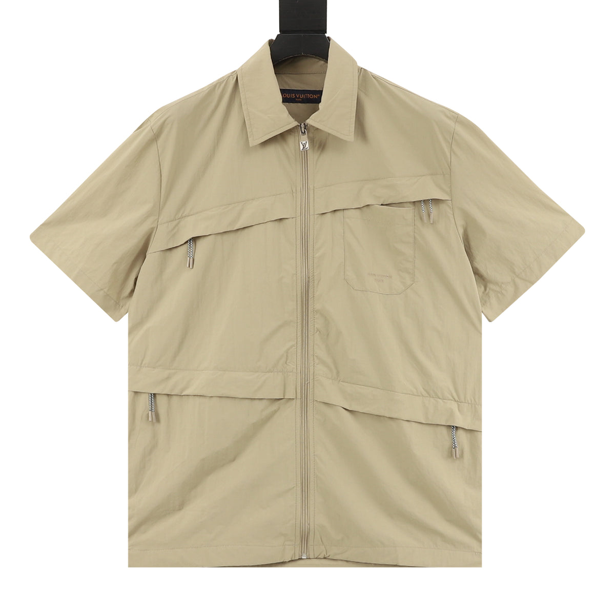 Louis Vuitton Camping Zip Short-Sleeve Shirt - Green front view