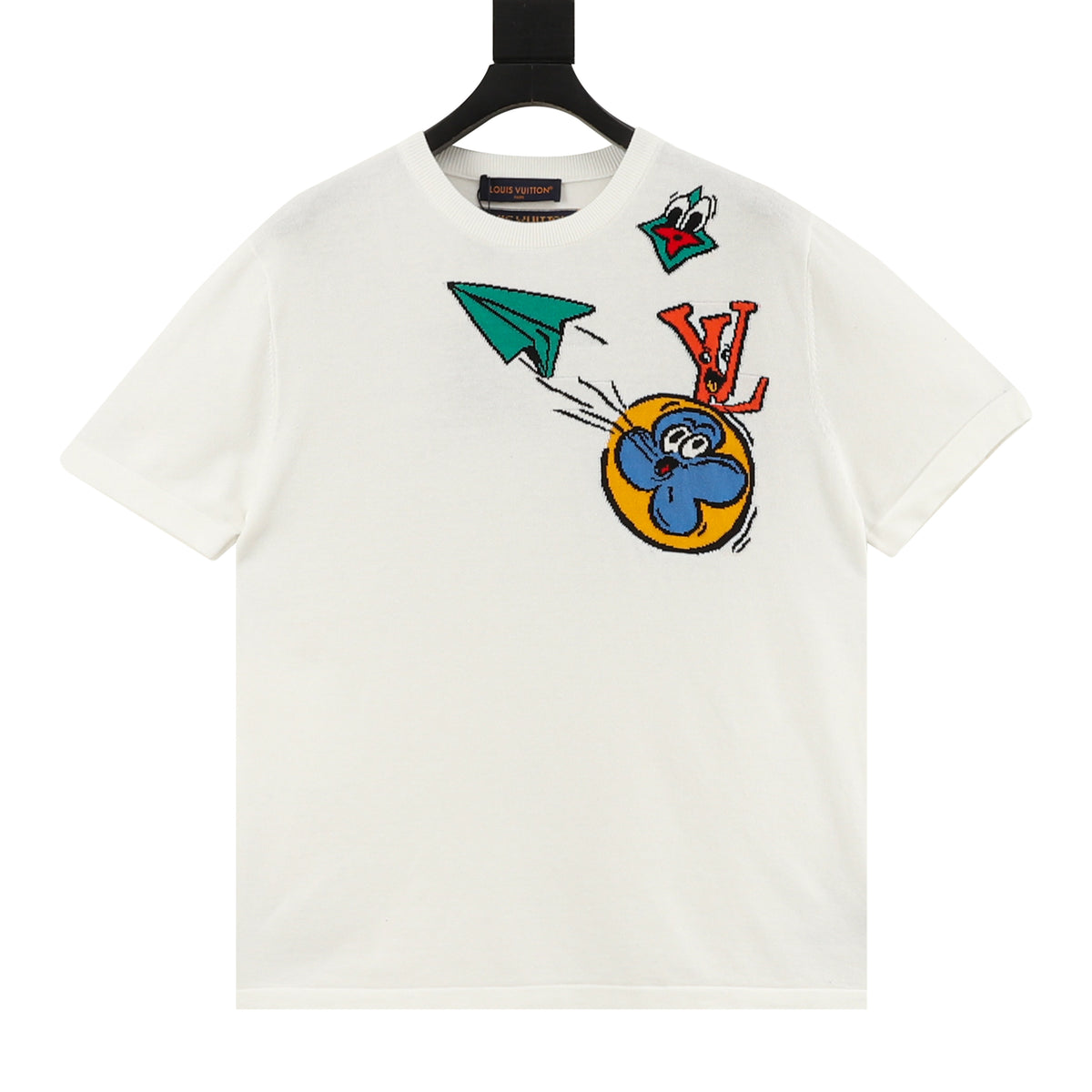 Louis Vuitton Airplane Jacquard Knit T-Shirt front view