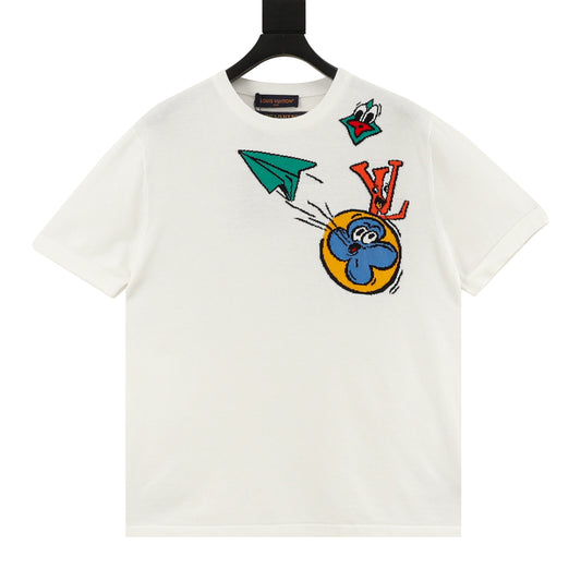 Louis Vuitton Airplane Jacquard Knit T-Shirt front view