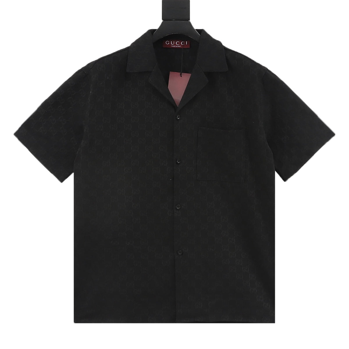 Gucci All-Over Jacquard Short-Sleeve Shirt front view