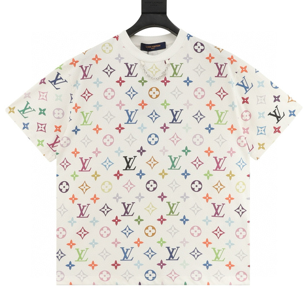 Louis Vuitton Multicolor Monogram Print T-Shirt front view