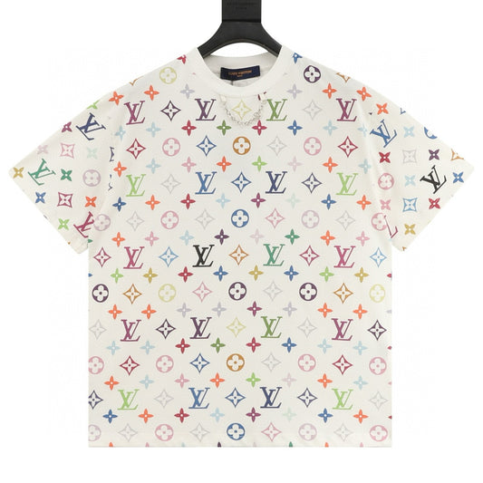 Louis Vuitton Multicolor Monogram Print T-Shirt front view
