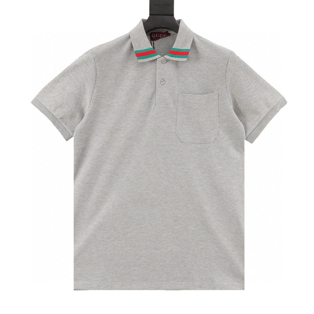 Gucci Contrast-Collar Polo Shirt front view