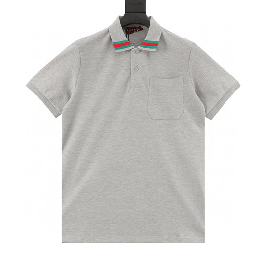 Gucci Contrast-Collar Polo Shirt front view