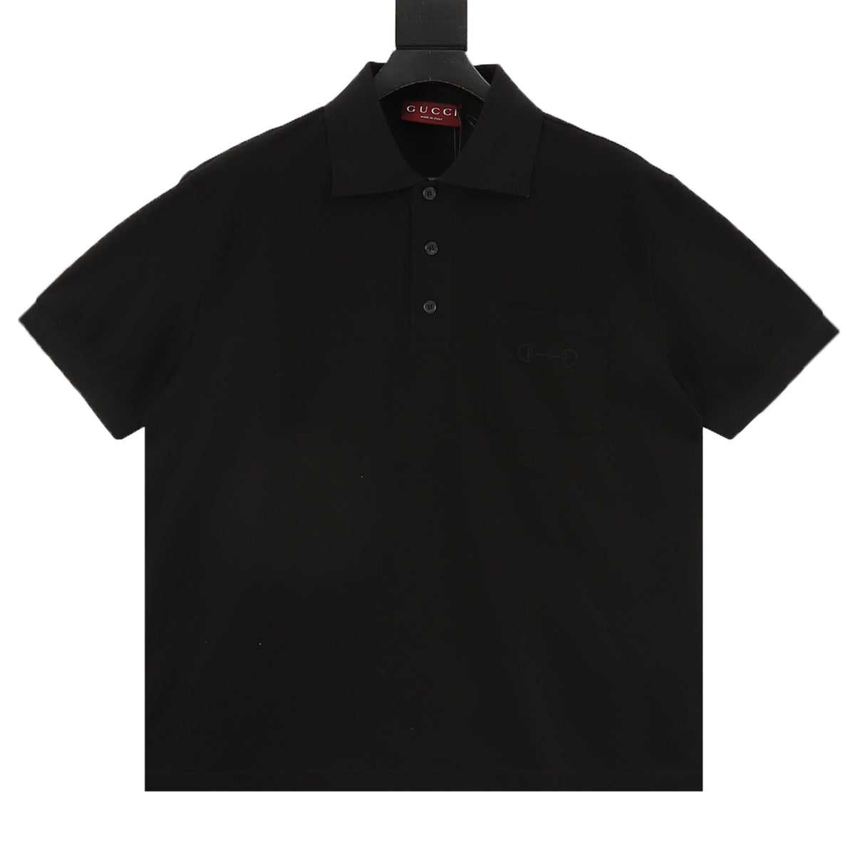 Gucci Horsebit Pocket Embroidered Polo Shirt front view