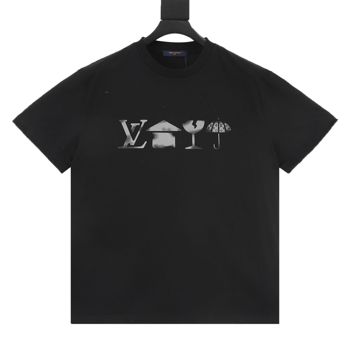 Louis Vuitton Chest-Logo Print T-Shirt - Black front view