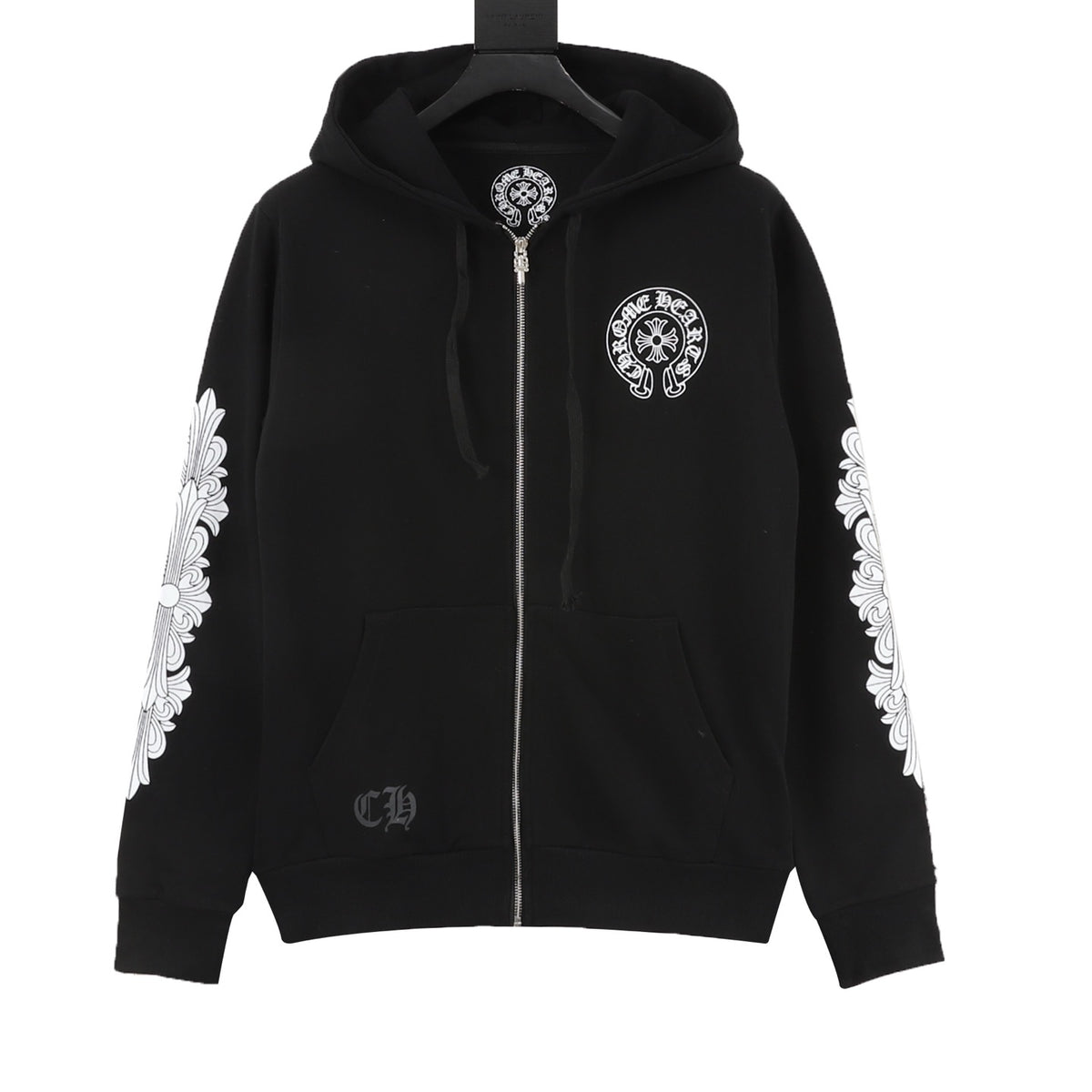 Chrome Hearts Sleeve Graphic Print Zip Jacket front view