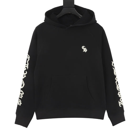 Chrome Hearts Gothic Script Embroidered Hoodie front view