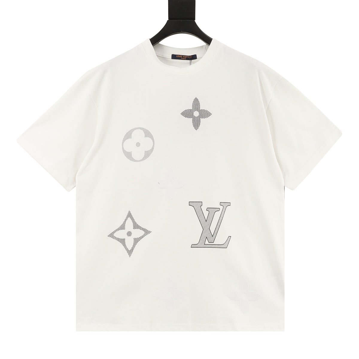 Louis Vuitton Flocked Logo Print T-Shirt front view