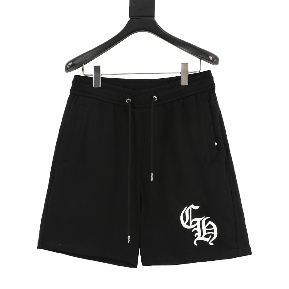 Chrome Hearts Gothic Script Patch Embroidered Shorts front view