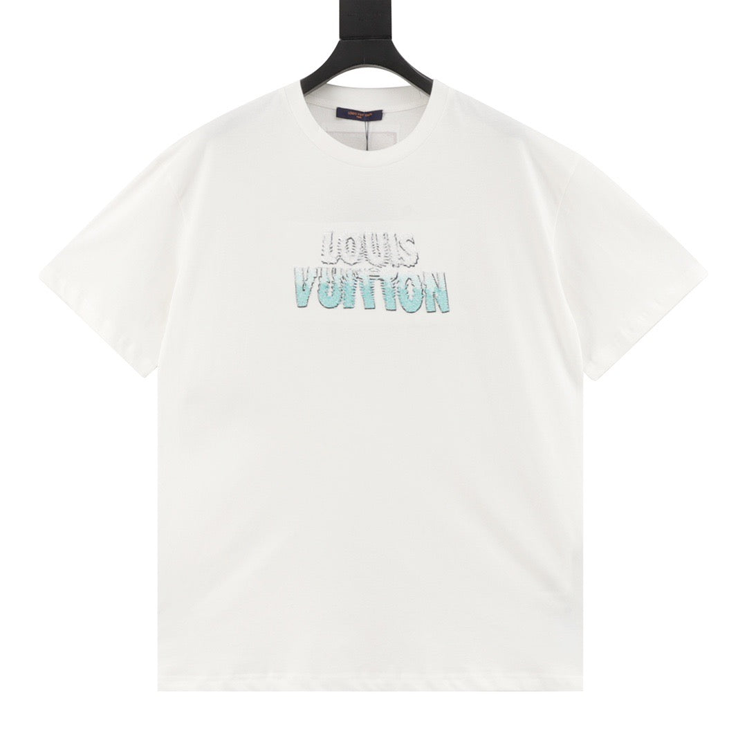 Louis Vuitton Beaded Crew-Neck T-Shirt - Black front view