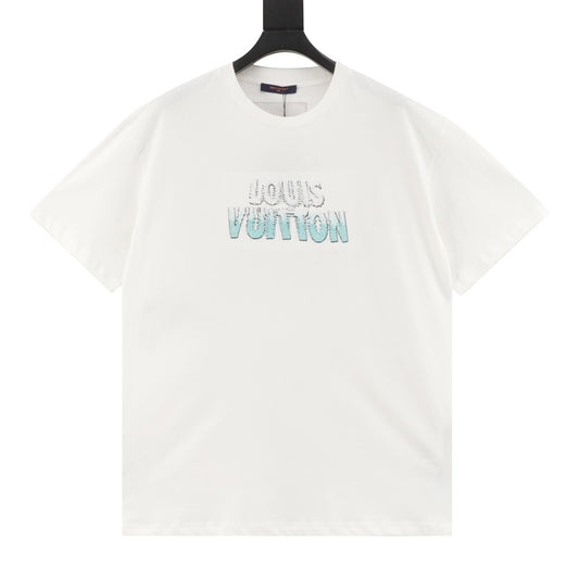 Louis Vuitton Beaded Crew-Neck T-Shirt - Black front view