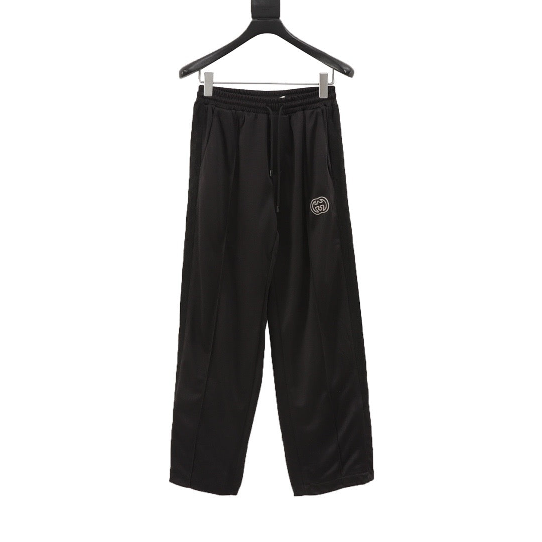 Gucci Openwork Double G Embroidered Track Pants front view