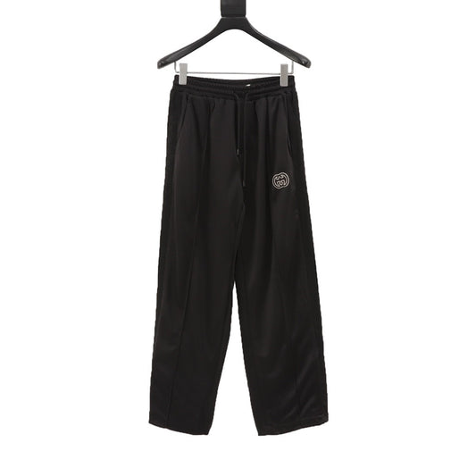 Gucci Openwork Double G Embroidered Track Pants front view