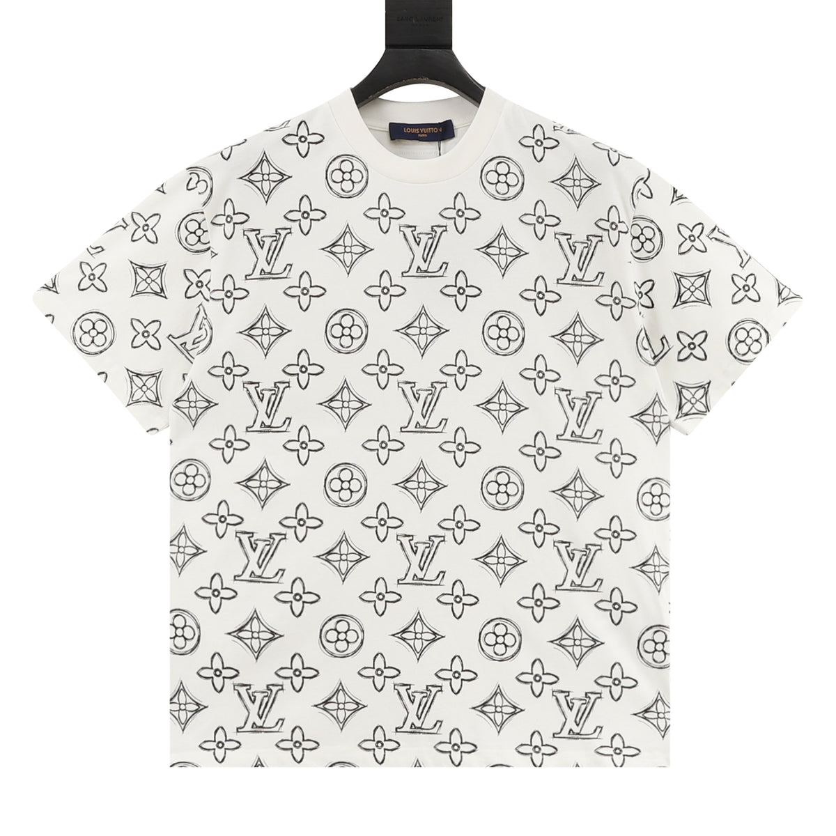 Louis Vuitton Sketch Monogram Print T-Shirt front view