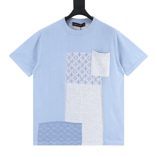 Louis Vuitton Contrast Letter Jacquard Knit T-Shirt front view