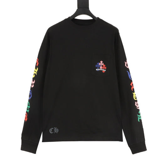 Chrome Hearts Multicolor Cross Print Long-Sleeve T-Shirt front view