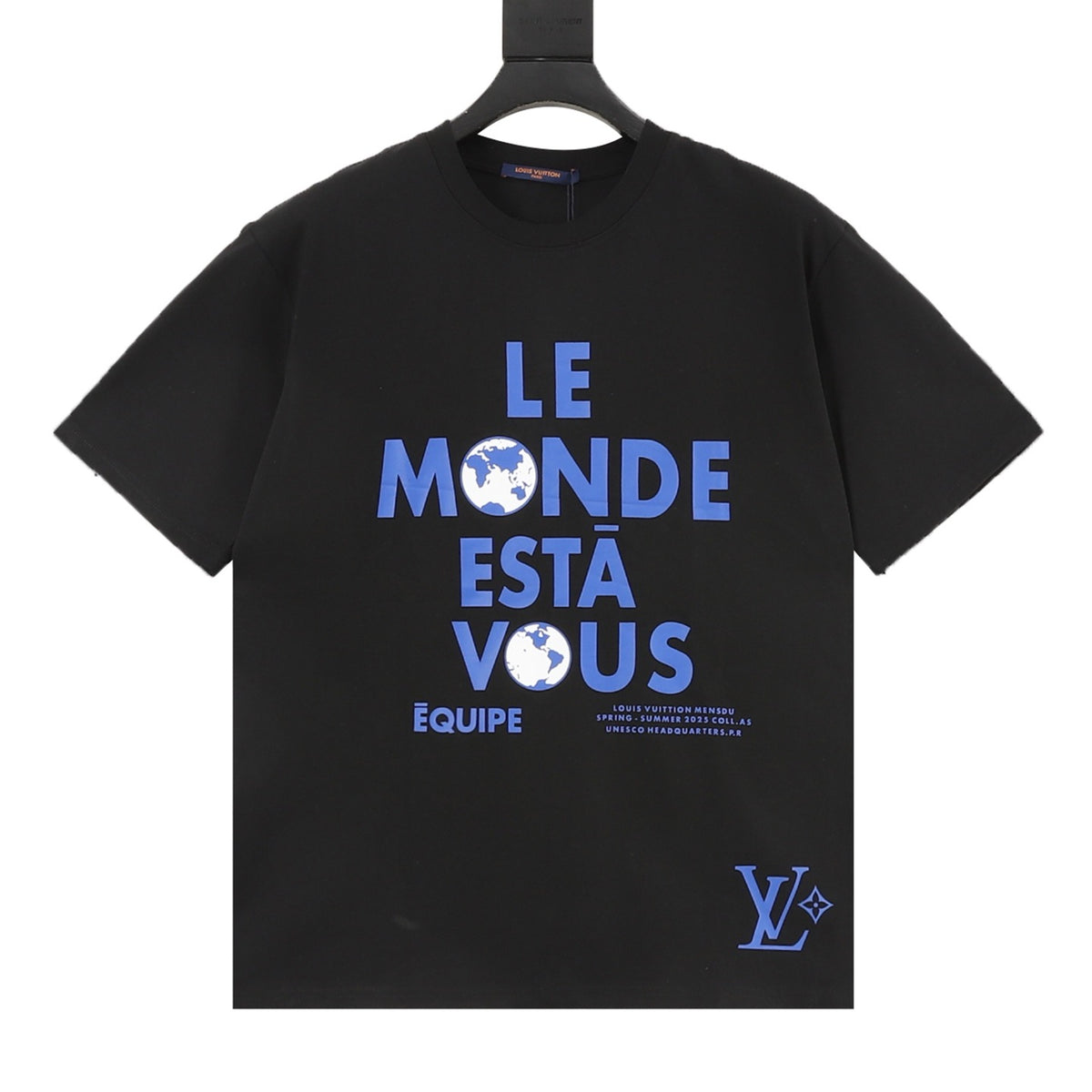 Louis Vuitton Globe Slogan Print T-Shirt front view