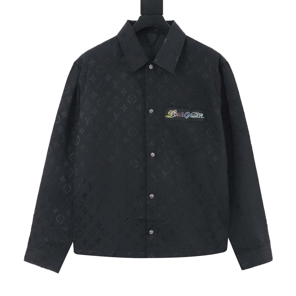 Louis Vuitton Crystal Monogram Jacquard Shirt Jacket front view