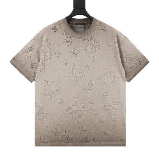 Louis Vuitton Washed Monogram Burnout T-Shirt front view