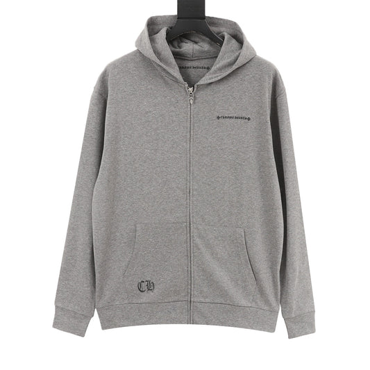 Chrome Hearts Vine Dagger Back Print Hoodie - Grey front view