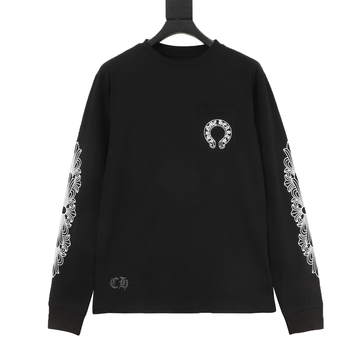 Chrome Hearts Outline Horseshoe Long-Sleeve T-Shirt front view