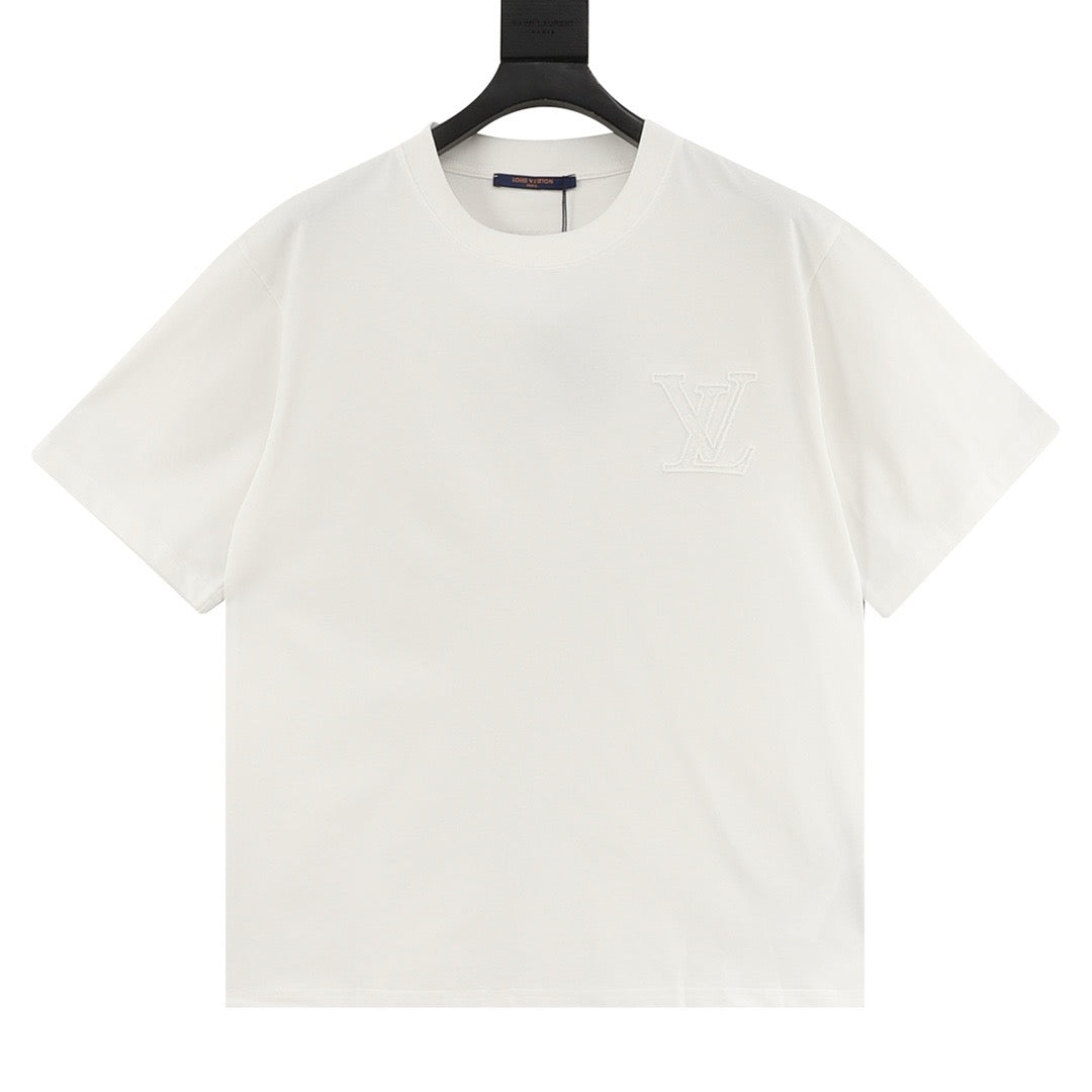Louis Vuitton Tonal Arch Logo Embroidered T-Shirt front view