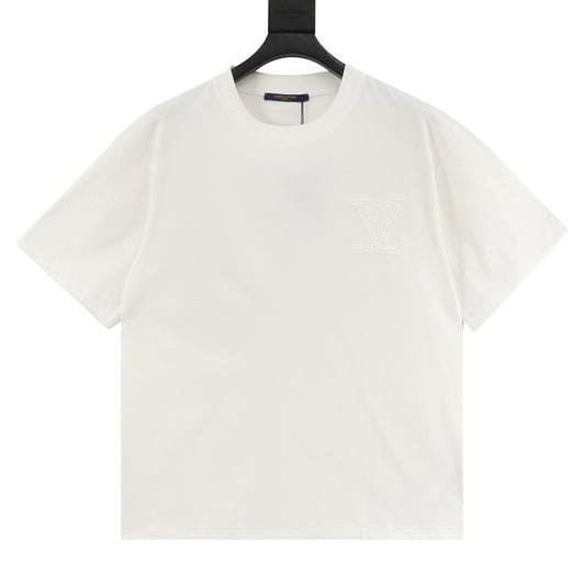 Louis Vuitton Tonal Arch Logo Embroidered T-Shirt front view
