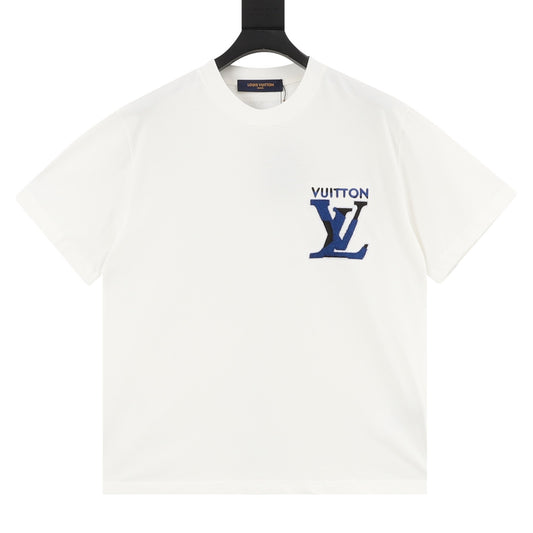 Louis Vuitton Distressed Towel-Embroidered T-Shirt front view
