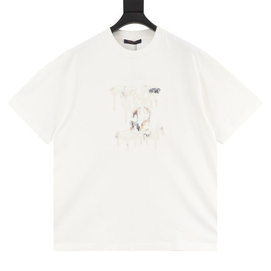 Louis Vuitton Melting Monogram Embroidered T-Shirt front view