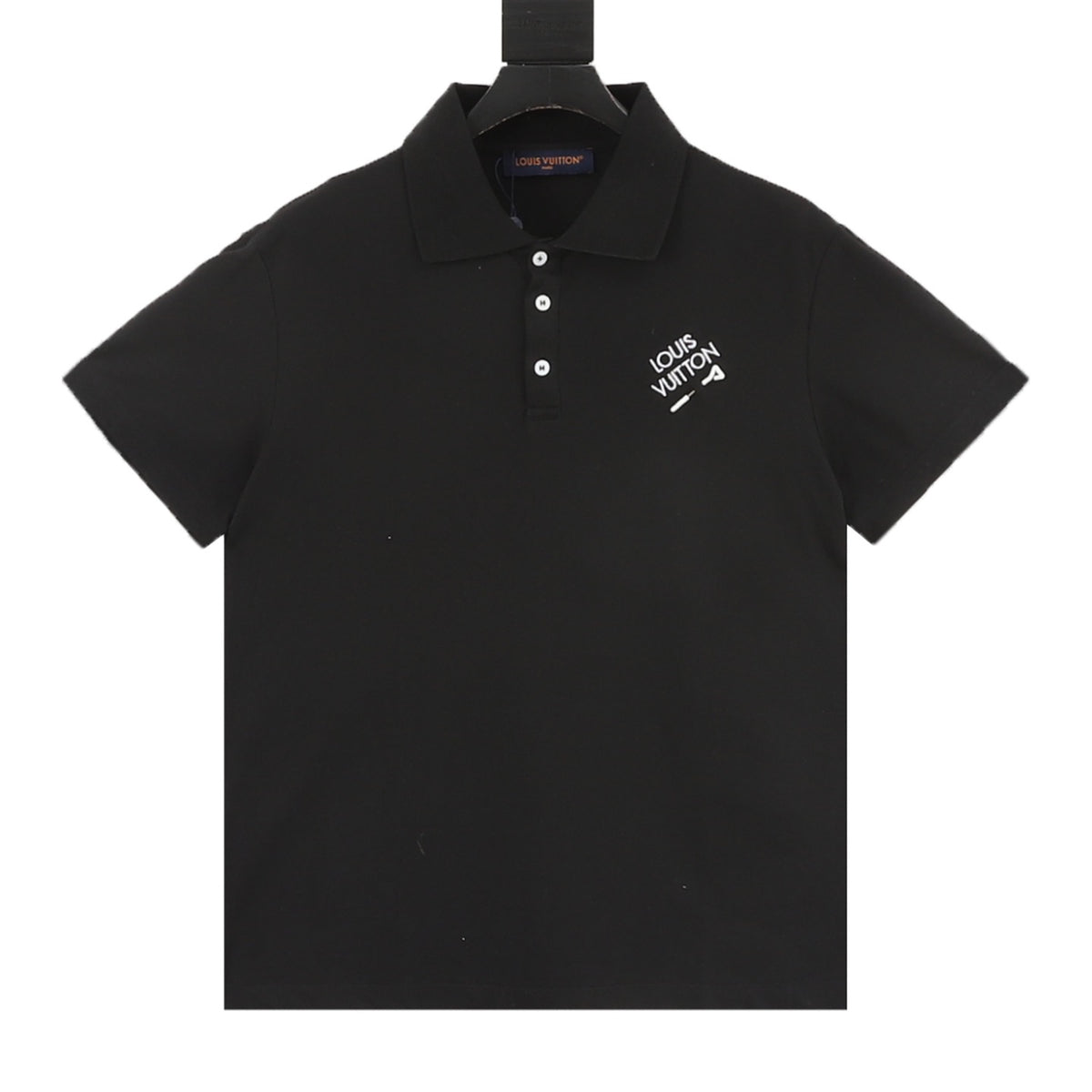 Louis Vuitton Pin Letter Embroidered Polo Shirt front view